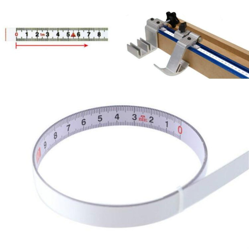 Self Adhesive Steel Ruler With 2M Tape Measure Sticky Scale