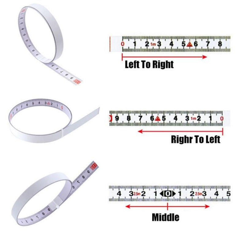 Self Adhesive Steel Ruler With 3M Tape Measure Sticky Scale For Accurate Measuring