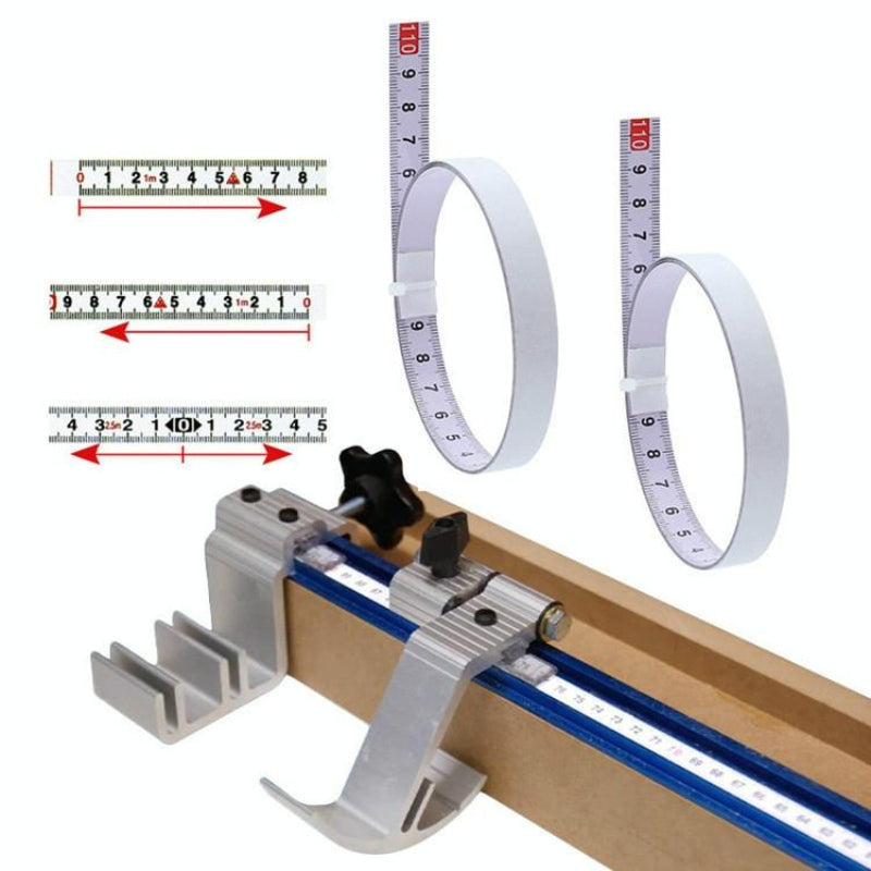 Self Adhesive Steel Ruler With 2M Tape Measure Sticky Scale