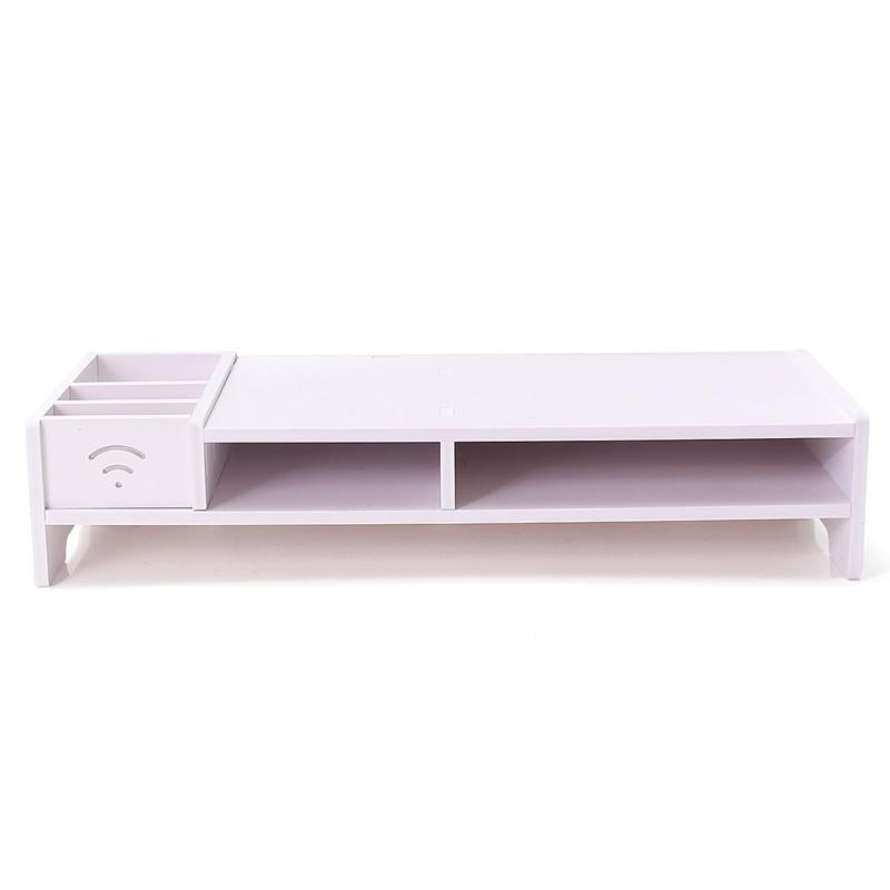 Versatile Desktop Monitor Stand Sturdy Wood Riser For Laptop Notebook And Tv