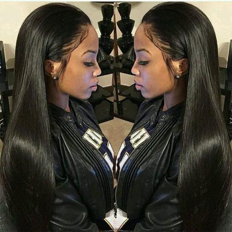 14 Inch Straight Lace Front Human Hair Wig For Styling Applications