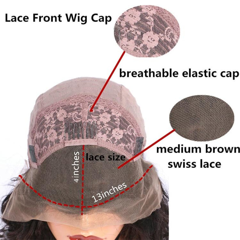 Straight Lace Front Human Hair Wig 16 Inch Style Sleek Natural Look No Duplication