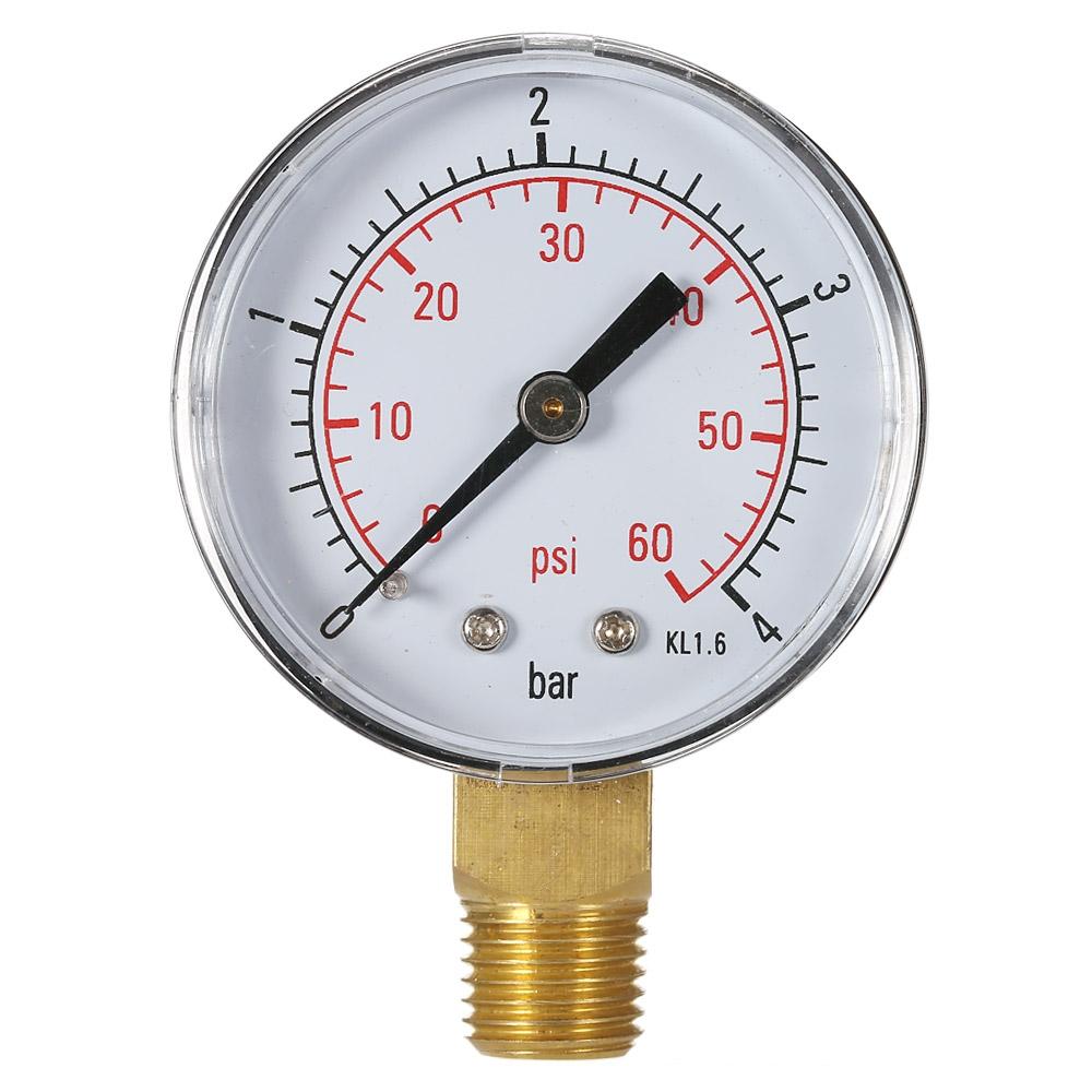Shockproof Hydraulic Pressure Gauge For Pool Filters Stainless Steel