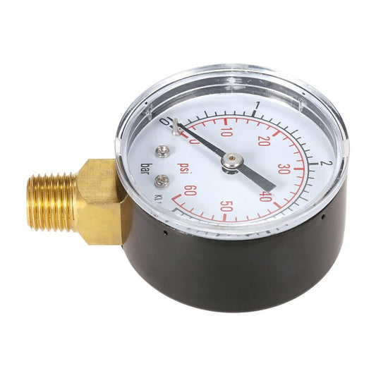 Shockproof Hydraulic Pressure Gauge For Pool Filters Stainless Steel