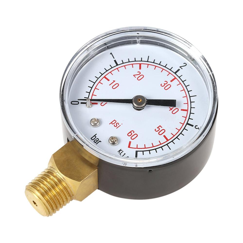 Shockproof Hydraulic Pressure Gauge For Pool Filters Stainless Steel