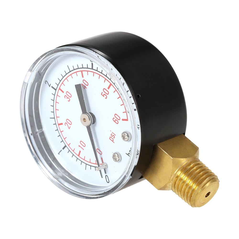 Shockproof Hydraulic Pressure Gauge For Pool Filters Stainless Steel