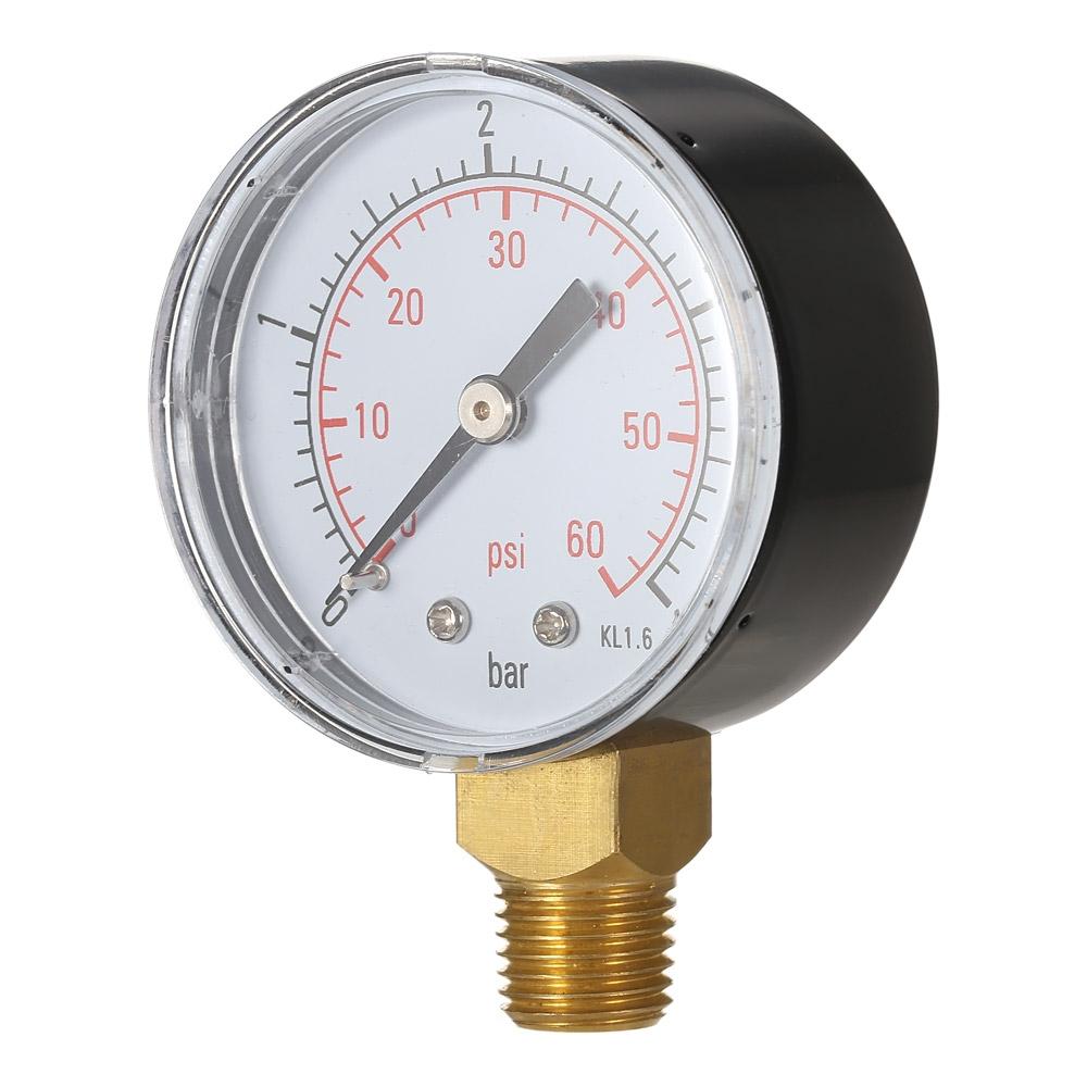 Shockproof Hydraulic Pressure Gauge For Pool Filters Stainless Steel