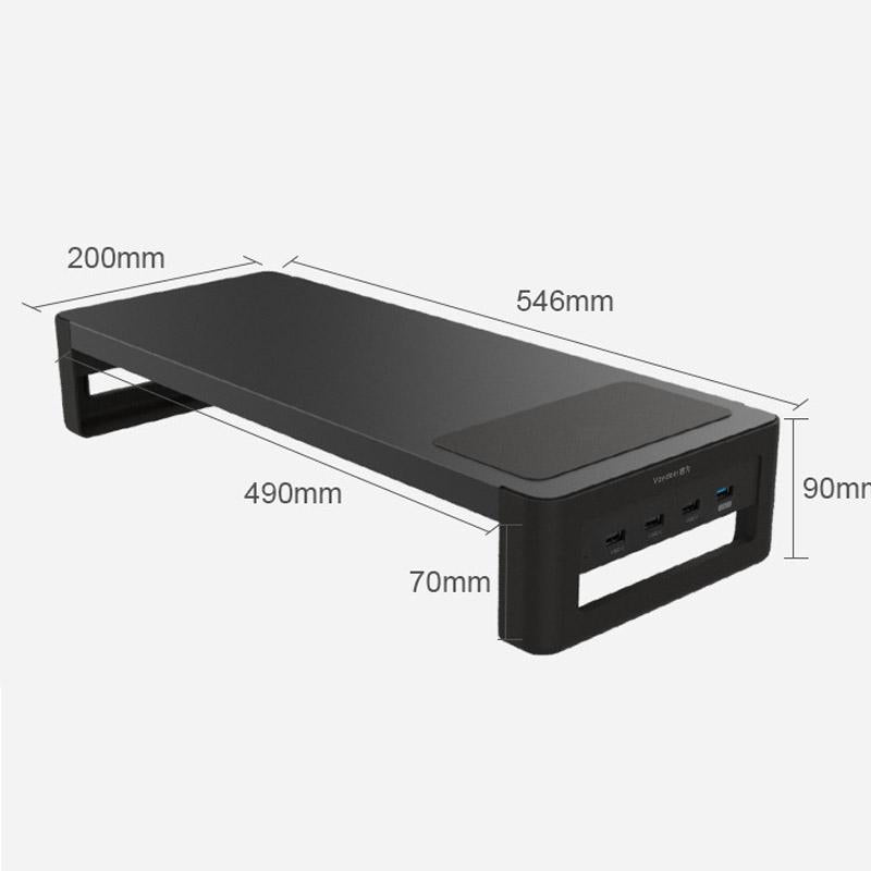 Vaydeer Desktop Screen Storage Base With Wireless Charging And Usb Expansion