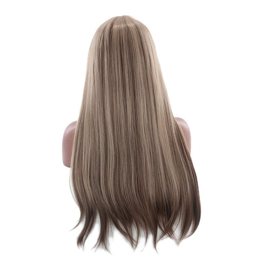 Sleek Long Hair Wig Set With Air Bangs For Versatile Styling
