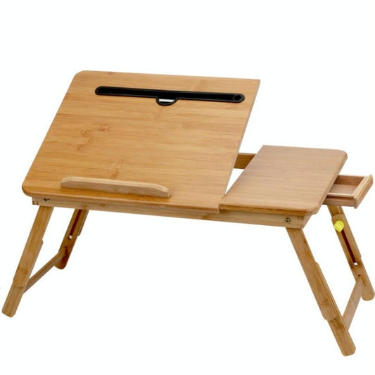 Foldable Laptop Desk For Bed With Card Slot And Adjustable Height Features