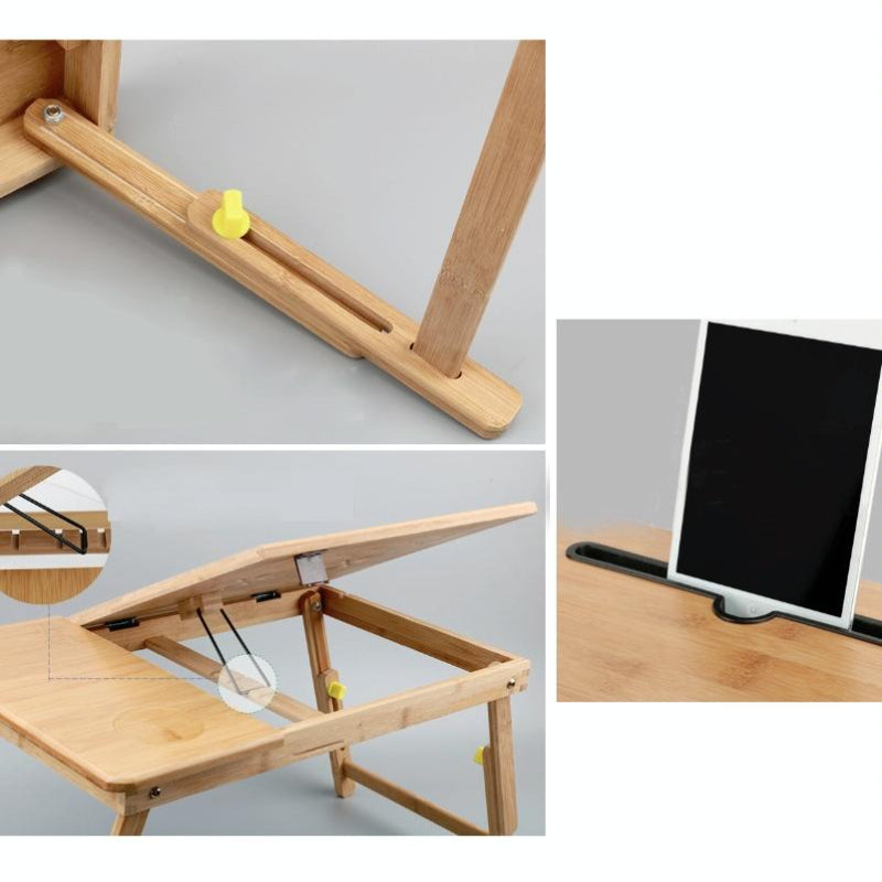 Folding Laptop Desk For Bed With Card Slot And Lazy Computer Design