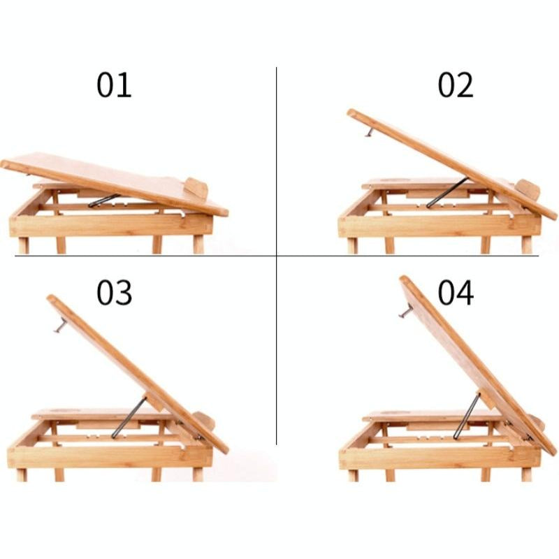 Folding Laptop Desk For Bed With Card Slot And Lazy Computer Design