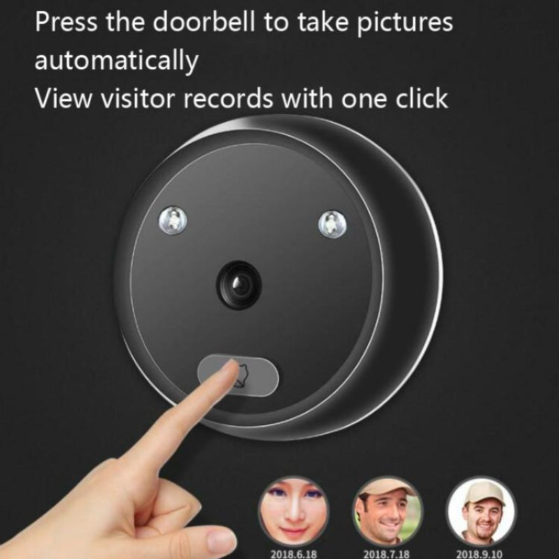 Smart Cat Eye Video Doorbell With High Definition Display And Night Vision