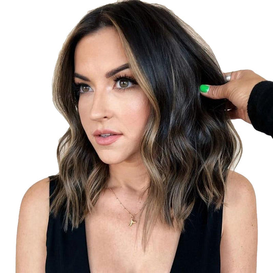 Synthetic Mid Length Wig In Po Colour For Hair Styling And Extensions
