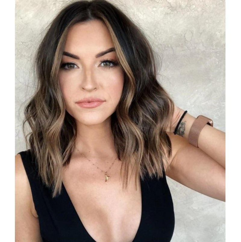 Synthetic Mid Length Wig In Po Colour For Hair Styling And Extensions