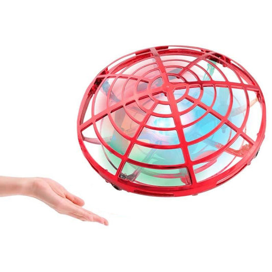 5 Induction Quadcopter Mini Drone Colourful Lights Red