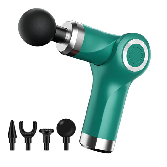 Electric Shock Muscle Massage Gun Foldable Green Pocket