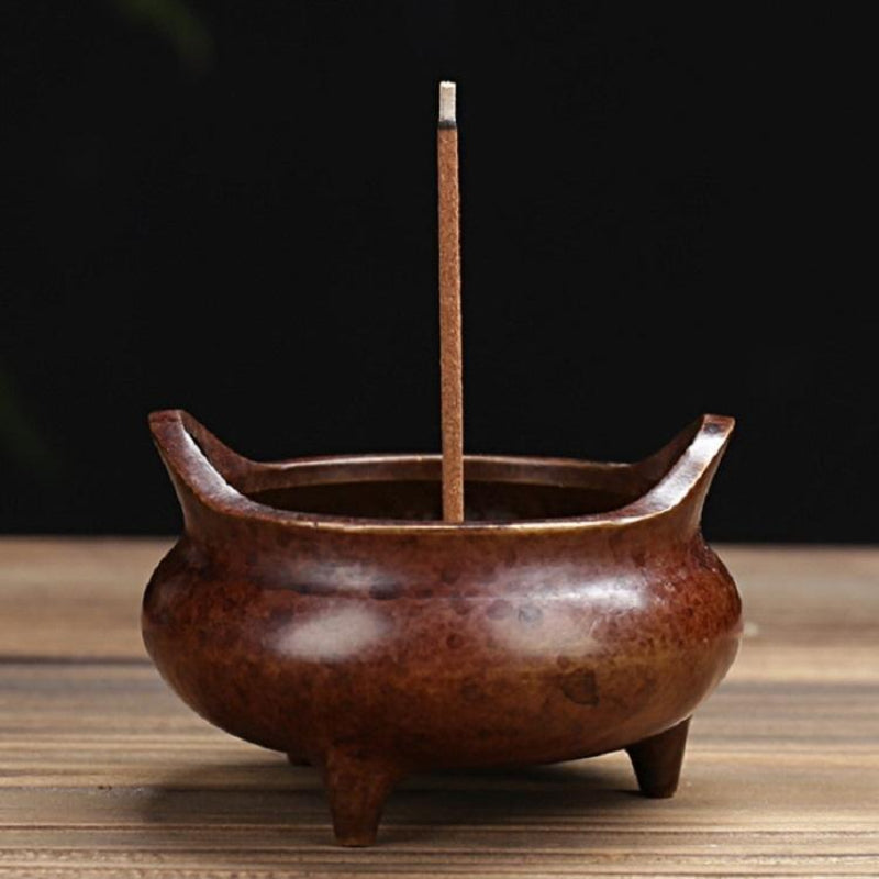 Antique Incense Burner Pure Copper Binaural Small Indoor For Various Types