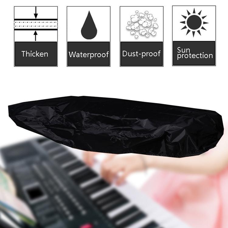 88 Key Electronic Keyboard Cover Water Repellent Oxford Cloth Black