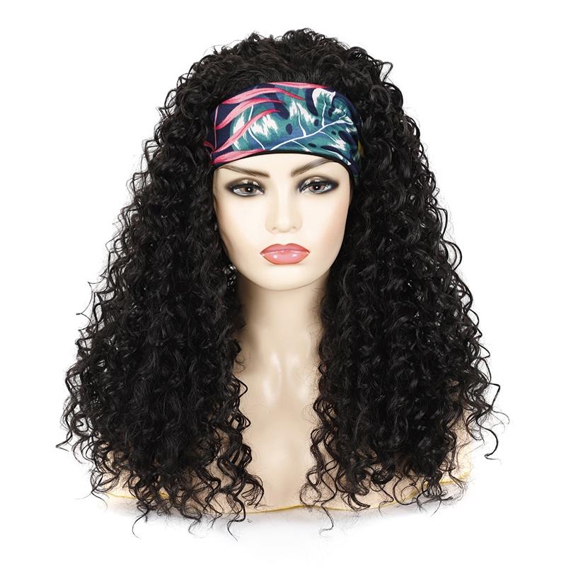 Floral Design Volume Hairband Wig In 1B C Colour