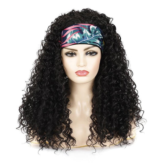 Floral Design Volume Hairband Wig In 1B C Colour