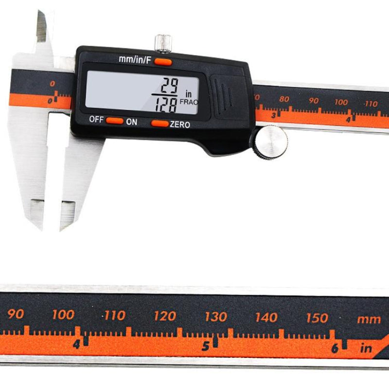 Digital Display Vernier Caliper 0 150Mm Stainless Steel Body
