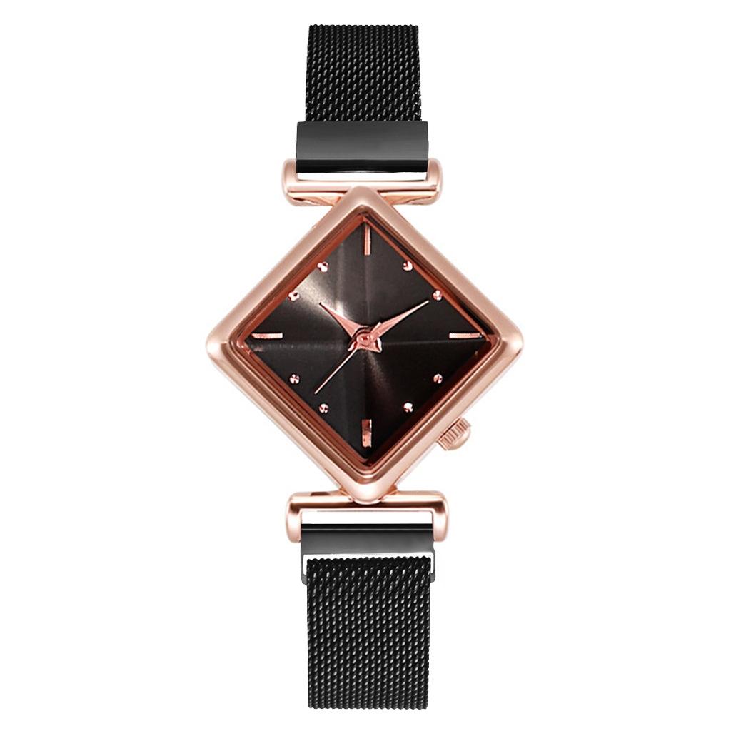 Veile Studios Black Diamond Dial Women Quartz Watch