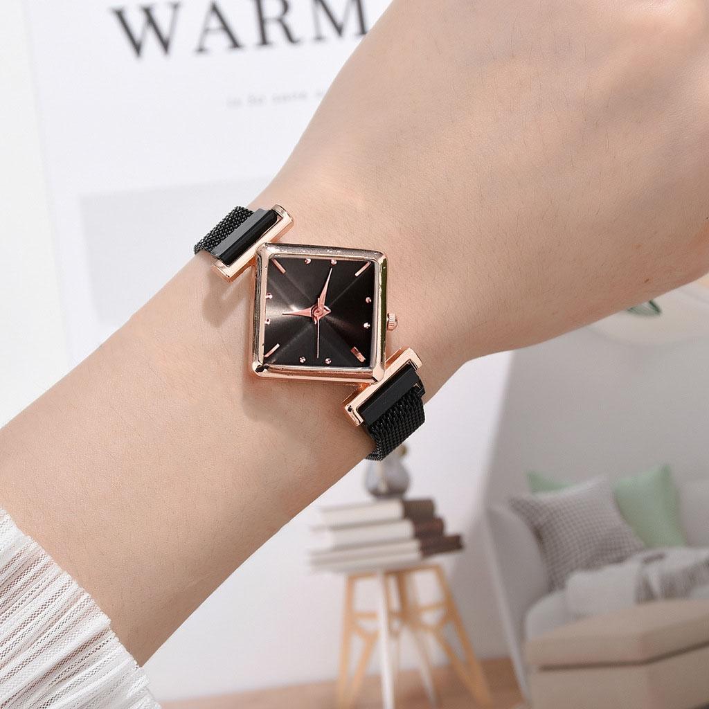 Veile Studios Black Diamond Dial Women Quartz Watch