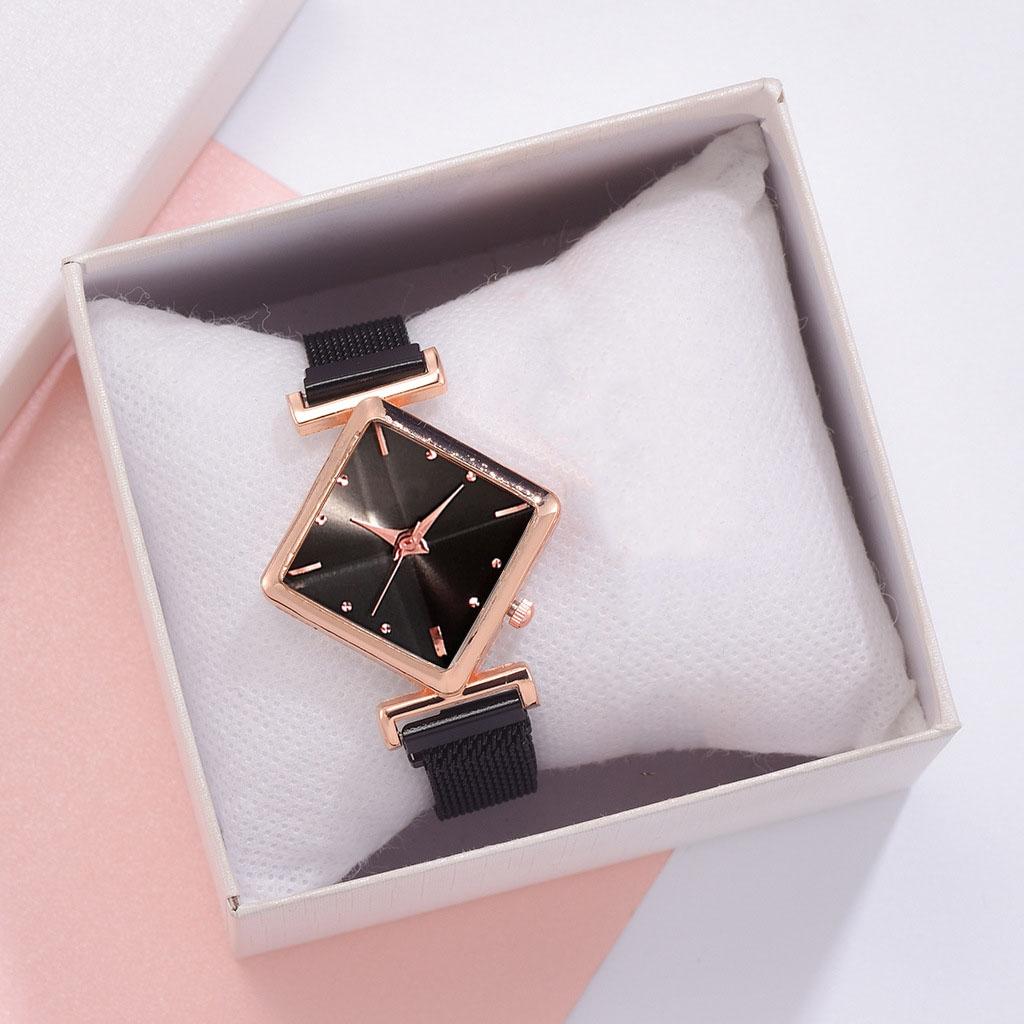 Veile Studios Black Diamond Dial Women Quartz Watch