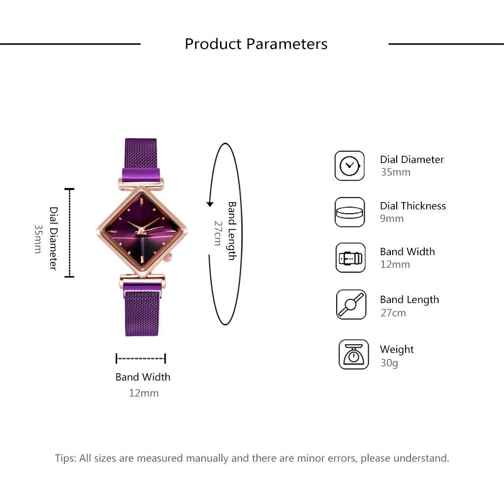 Veile Studios Black Diamond Dial Women Quartz Watch