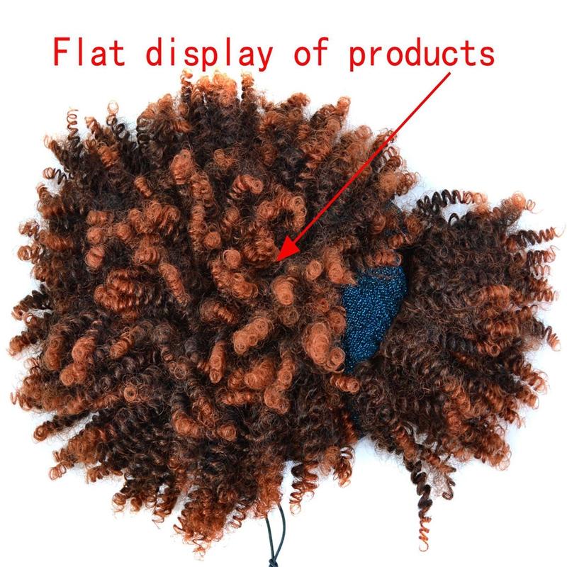 Small Curly Headscarf Wig Gradient 1B