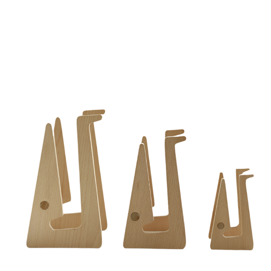 Bamboo Wood Desktop Storage Rack For Computers And Tablets