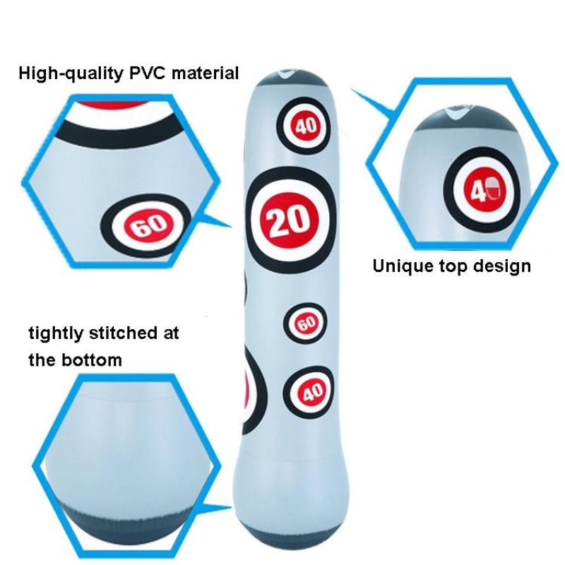 1.6 Metre Inflatable Boxing Pillar Sandbag For Adults And Children