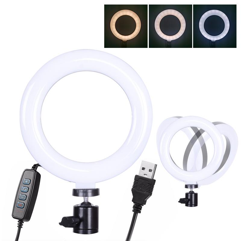 Six Inch Led Ring Light With Strong Clip For Desktop Use