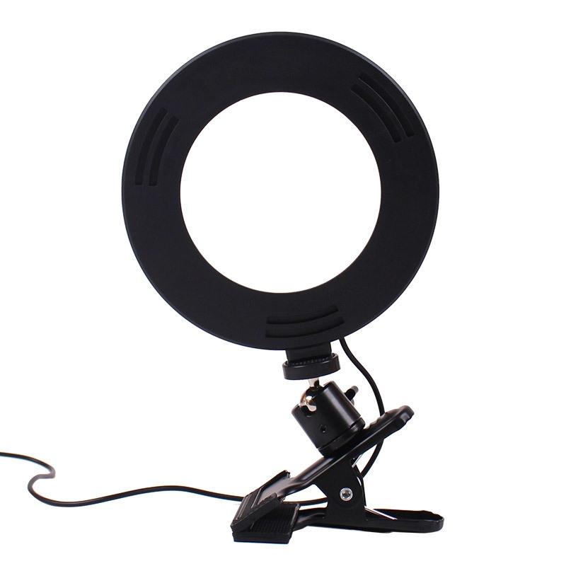 Six Inch Led Ring Light With Strong Clip For Desktop Use