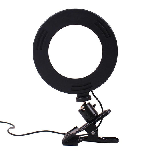 Six Inch Led Ring Light With Strong Clip For Desktop Use