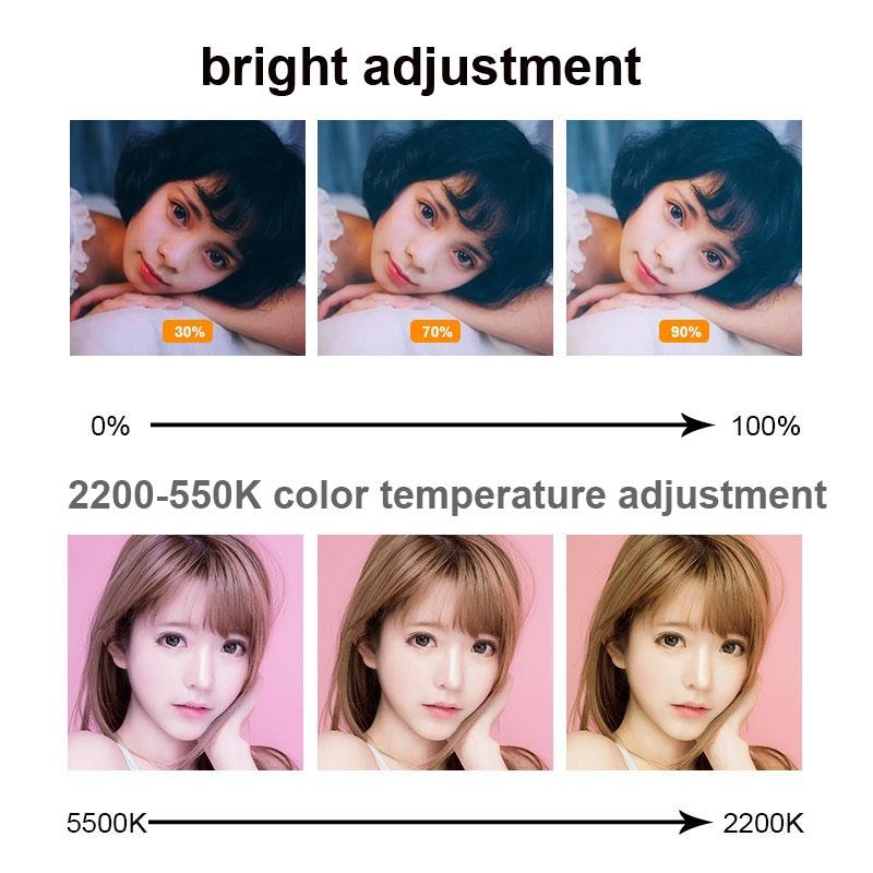 Six Inch Led Ring Light With Strong Clip For Desktop Use