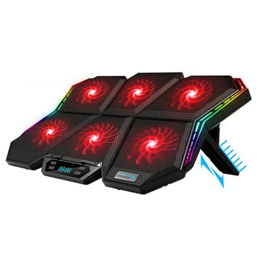 Six Fan Rgb Laptop Cooling Base For Enhanced Performance