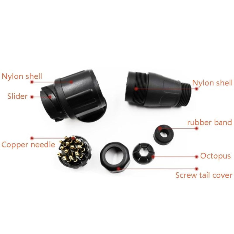 Thirteen Core Nail Trailer Plug Socket For Vp1130e With Pure Copper Contacts