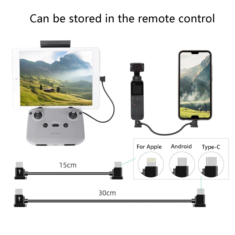 15Cm Type To Cable For Dji Mavic Air 2S / Fpv Flight Glasses V2 Mini Pocket Mobile Devices