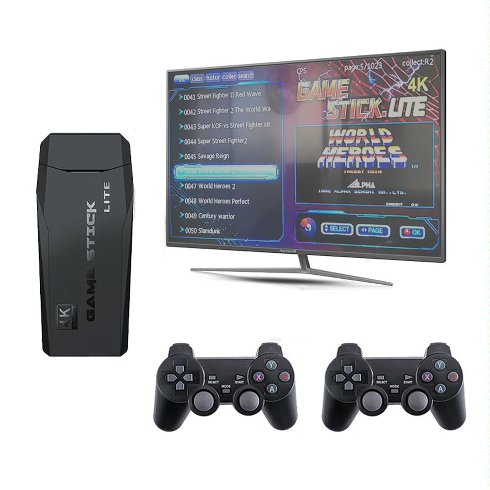Wireless Hdmi Game Machine With Two Gamepads And Sixty Four Gigabytes Memory