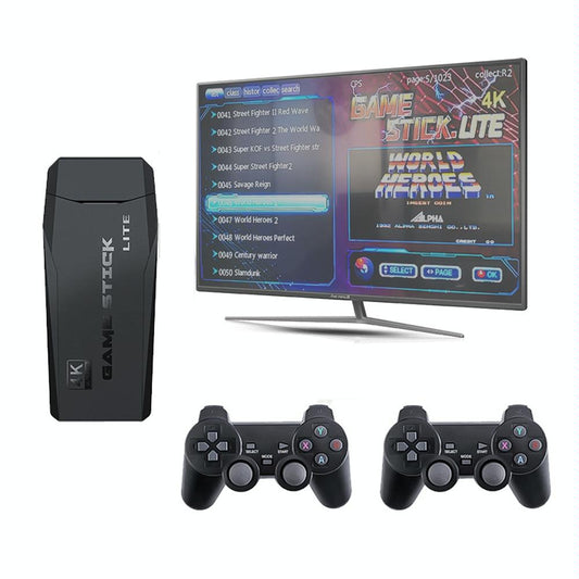 Wireless Hdmi Game Machine With Two Gamepads And Sixty Four Gigabytes Memory