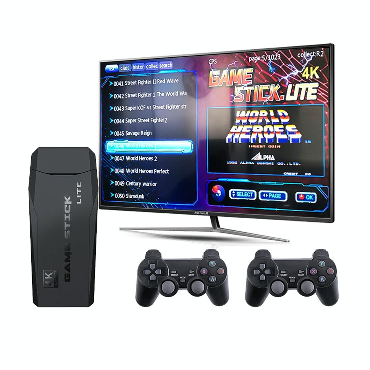 Wireless Hdmi Game Machine With Two Gamepads And Sixty Four Gigabytes Memory