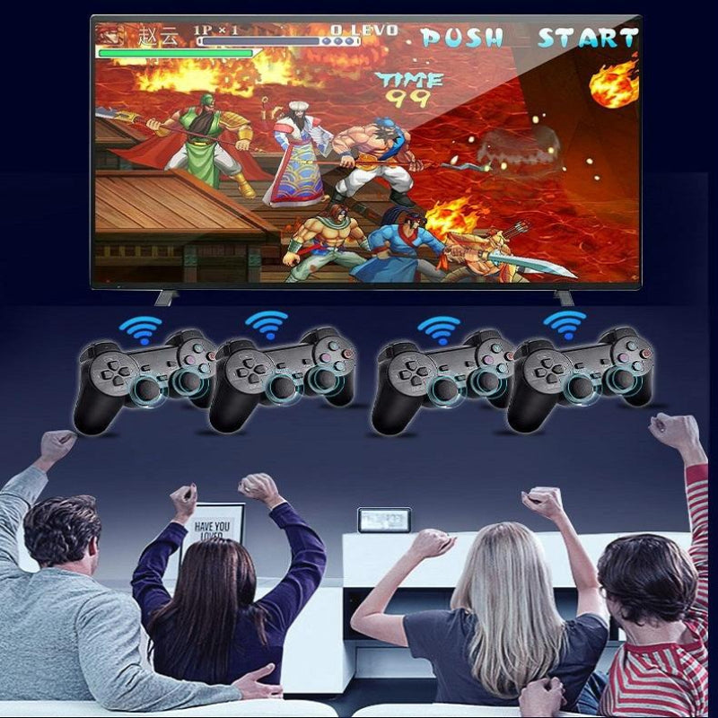 Wireless Hdmi Game Machine With Two Gamepads And Sixty Four Gigabytes Memory
