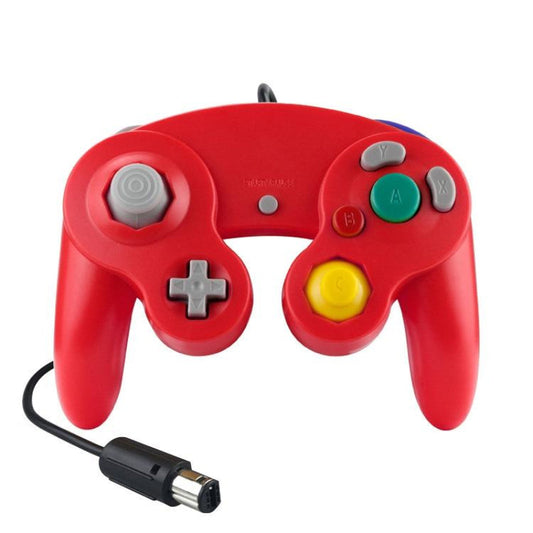 2 Pack Wired Vibrating Game Controller For Nintendo Ngc And Wii Red