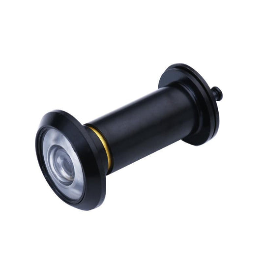 Two Pack Wide Angle Security Door Viewer With 200 Degree Glass Lens Black