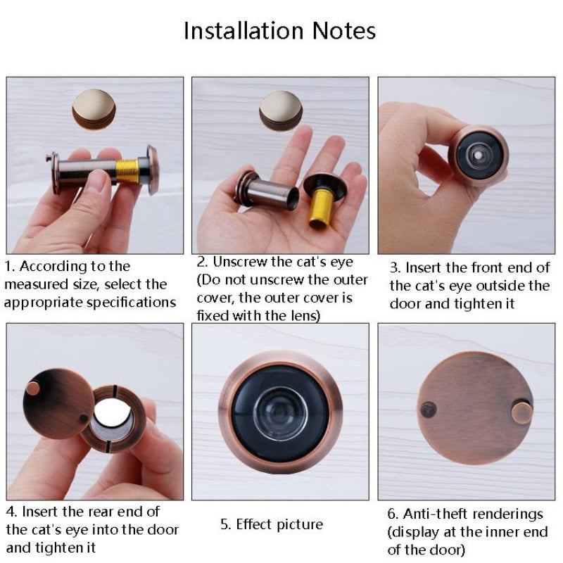 Two Pack Wide Angle Security Door Viewer With 200 Degree High Definition Lens