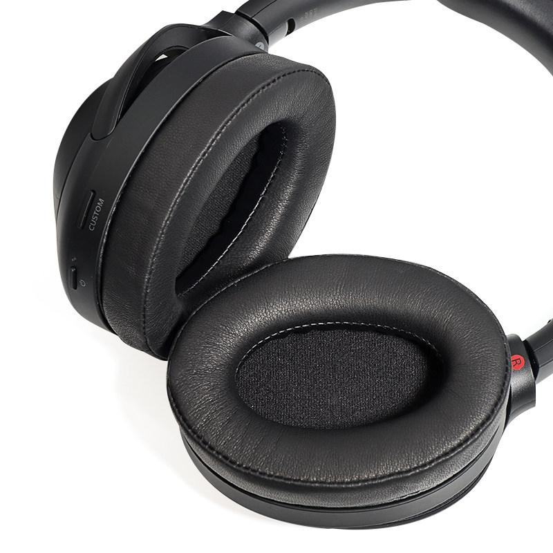 2 Pack Headset Covers For Wh 1000Xm2 Xm3 Xm4 Black Lambskin
