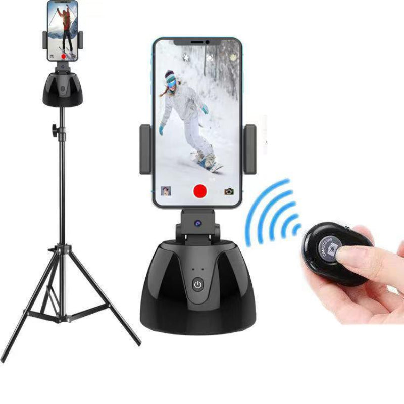 Smart 360 Degree Follow Up Tripod Head For Live Video Recording With Battery