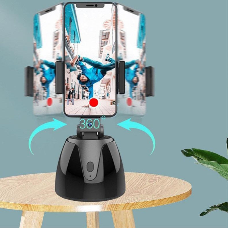 Smart 360 Degree Follow Up Tripod Head For Live Video Recording With Battery
